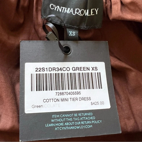 New! $425 Cynthia Rowley Collection Babydoll puff sleeve Blouse nwt 13652 - Picture 9 of 10